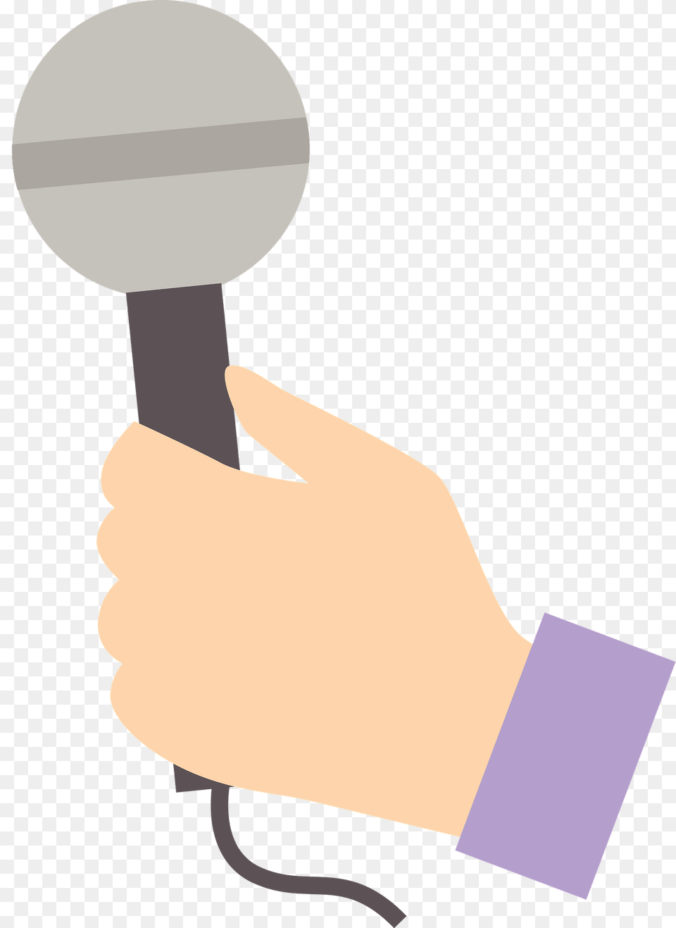 Microphone In Hand Clipart, Person, Body Part, Finger, Racket Png Image