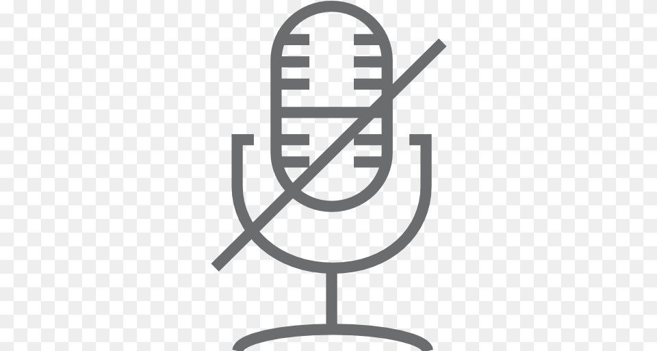 Microphone Mute Icon Of Outline Icons Audio Recording Cartoon, Electrical Device Free Png