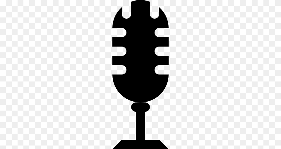 Microphone Of Vintage Design Icon Of Simpleicon Multimedia, Gray Free Transparent Png