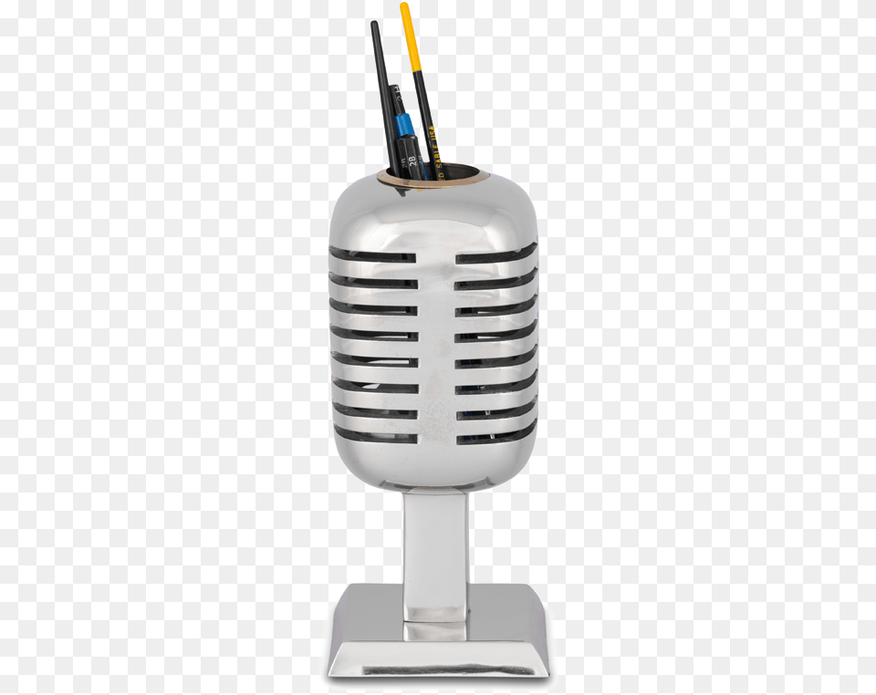 Microphone Pencil Holder Aluminum Pencil Case, Electrical Device, Electronics Png Image