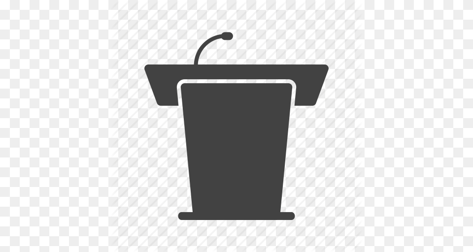 Microphone Podium Public Speak Speaker Speech Icon, Audience, Crowd, Person Png Image