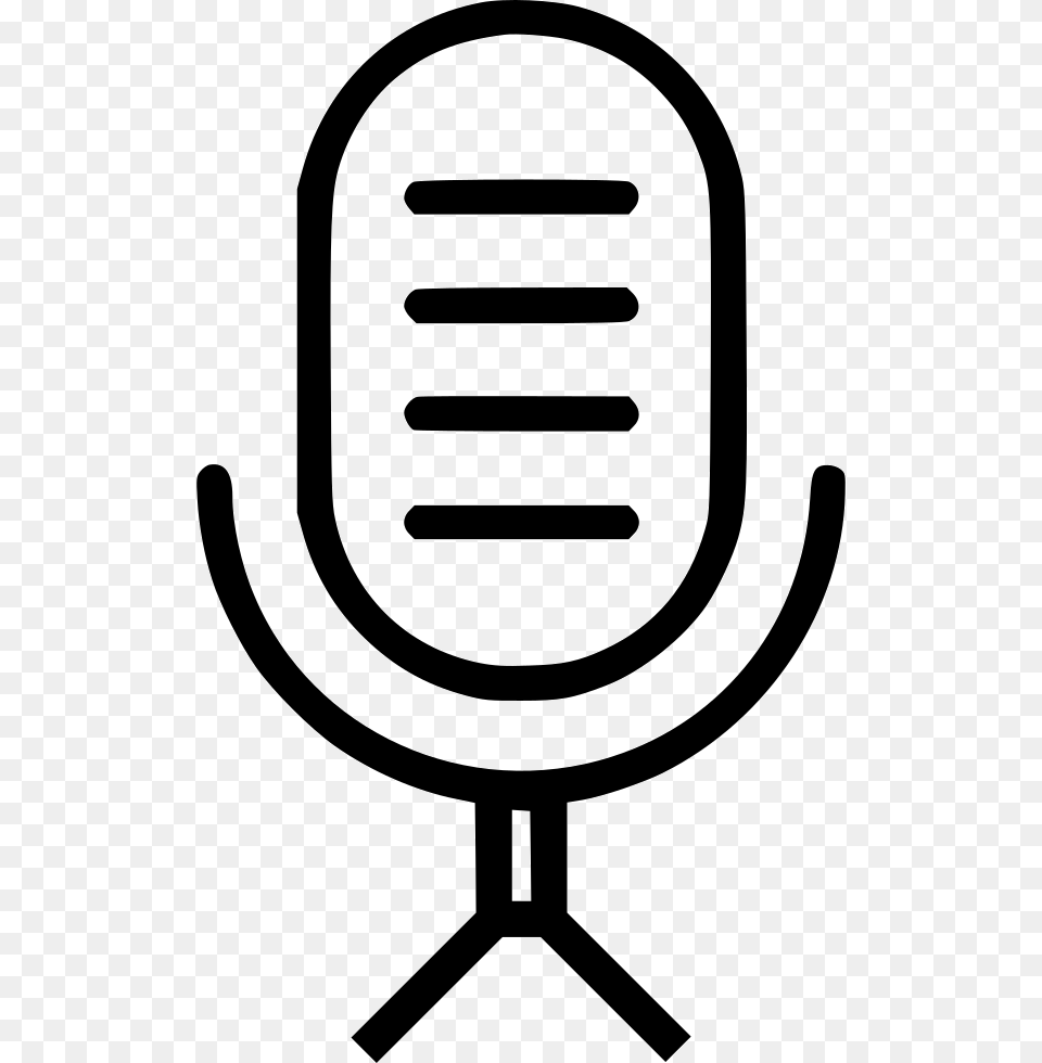 Microphone Radio Vintage Mic Icon, Electrical Device, Stencil Png