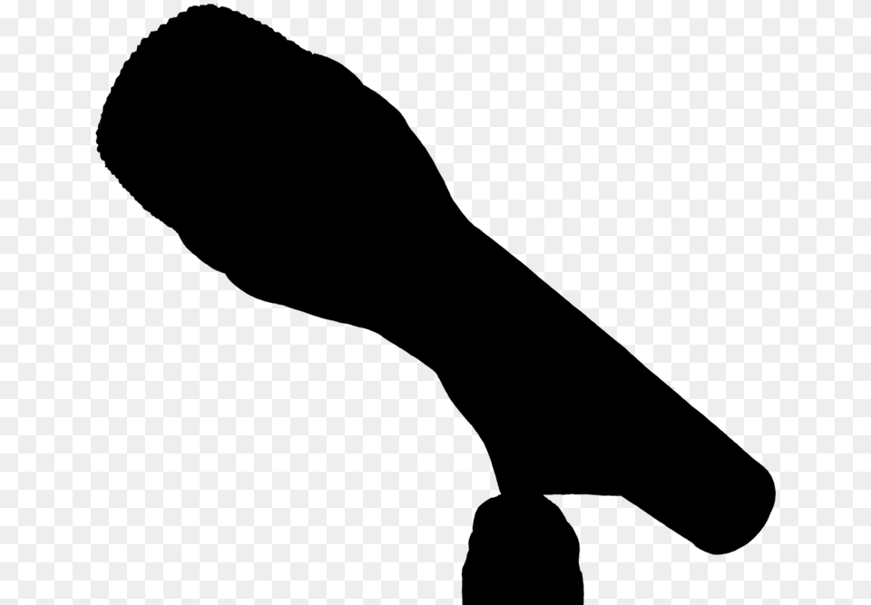 Microphone Silhouette Black Music Singer Singing Microphone, Gray Free Png Download