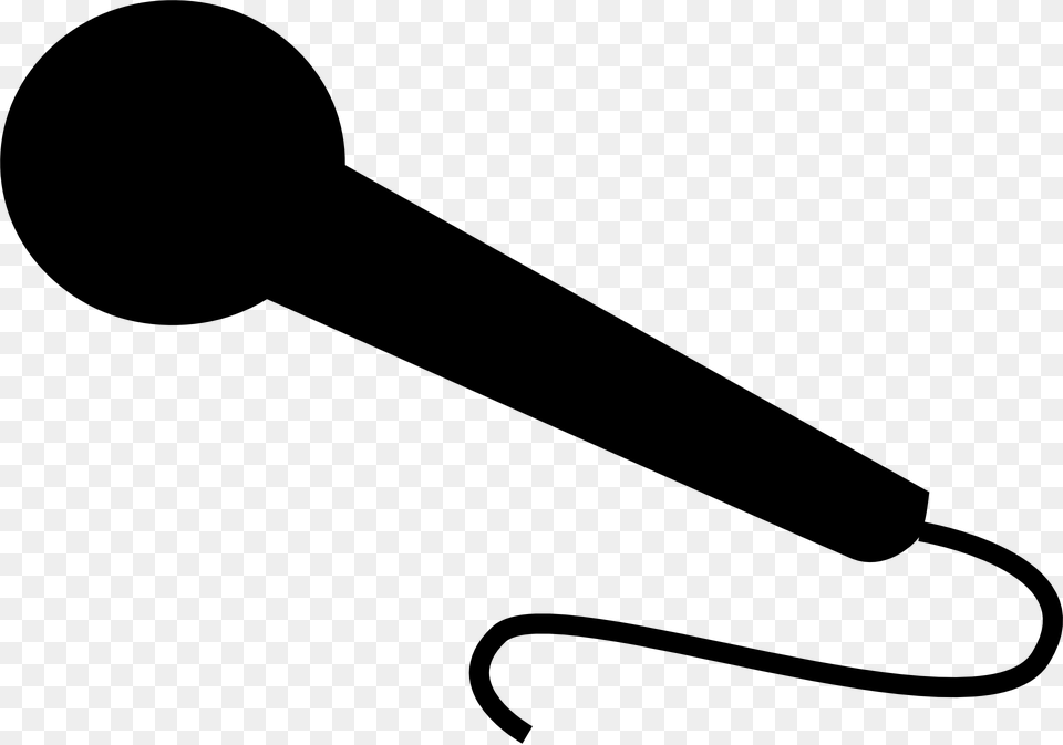 Microphone Silhouette Microphone Image Black And White, Gray Png