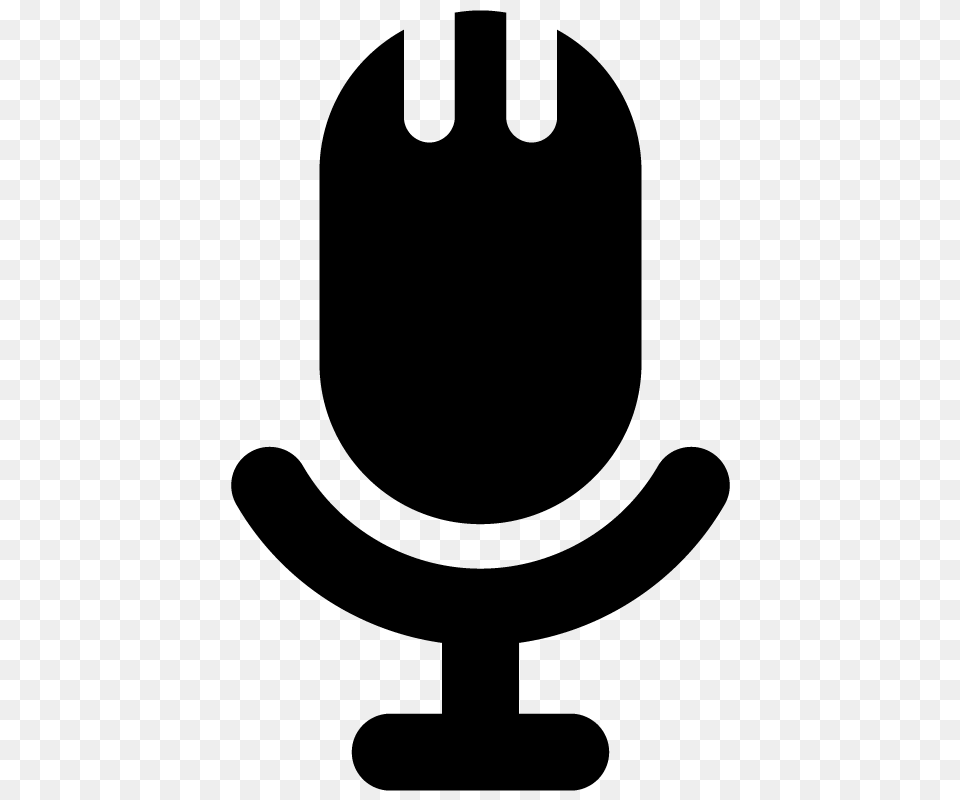 Microphone Vector Icon Vector Silhouette Graphics, Gray Png Image
