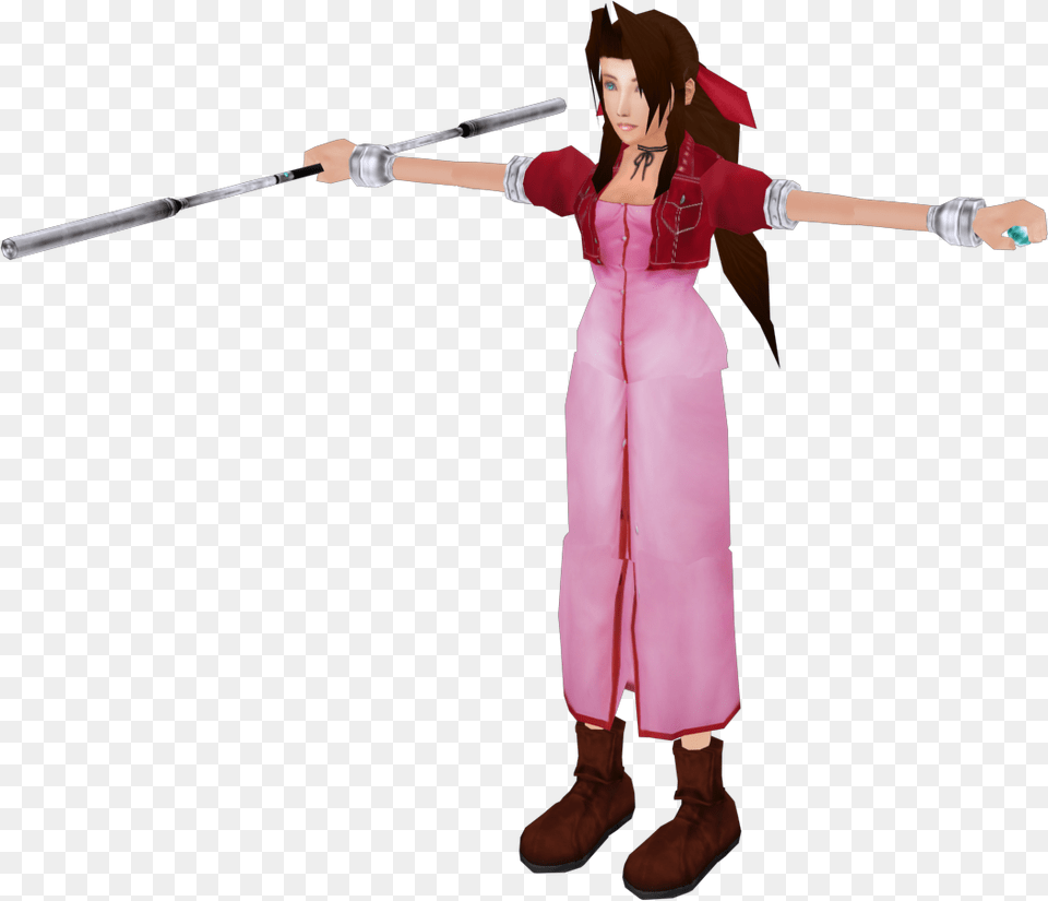 Microphone White Raven Aerith, Clothing, Costume, Person, Adult Free Png Download