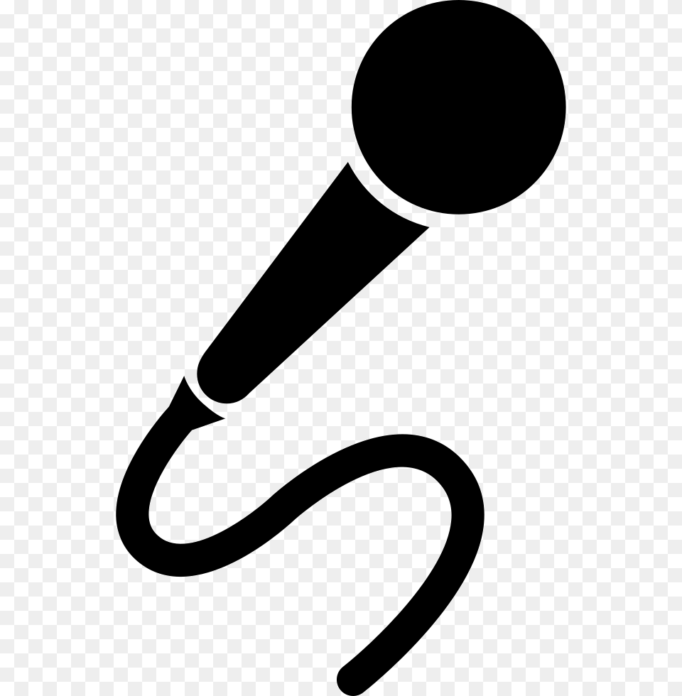 Microphone With Wire Transparent Background Microphone Clipart, Electrical Device, Stencil, Smoke Pipe Free Png Download