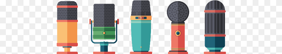 Microphones 12in Bis 4in Gewohnheits Farbtupfen Wei Gewebe Stoff, Electrical Device, Microphone Free Png