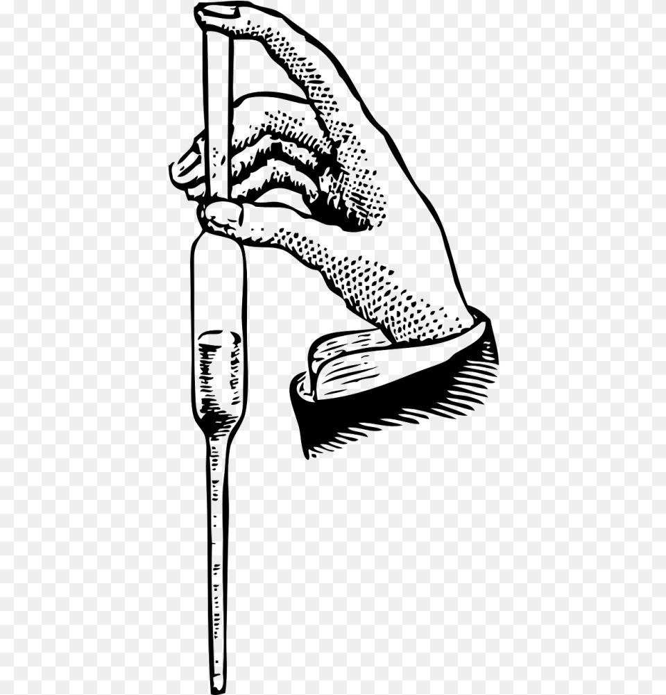 Micropipette Drawing Dropper Pipette In Chemistry Lab, Gray Png Image