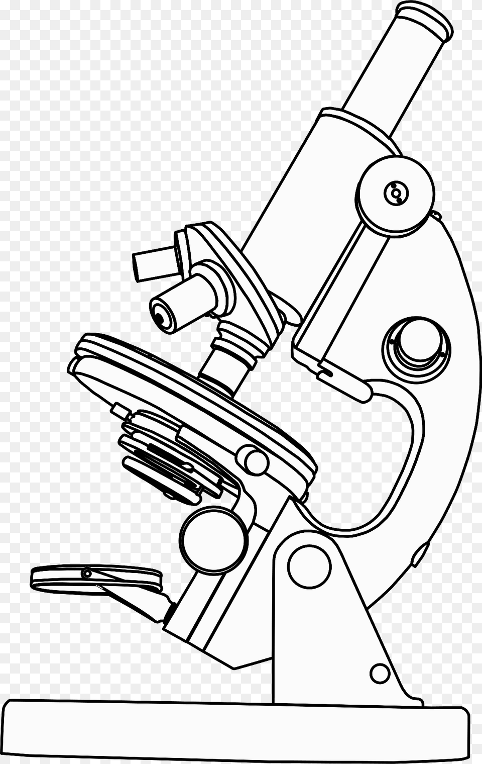 Microscope Black And White Clipart, Bulldozer, Machine Free Png Download