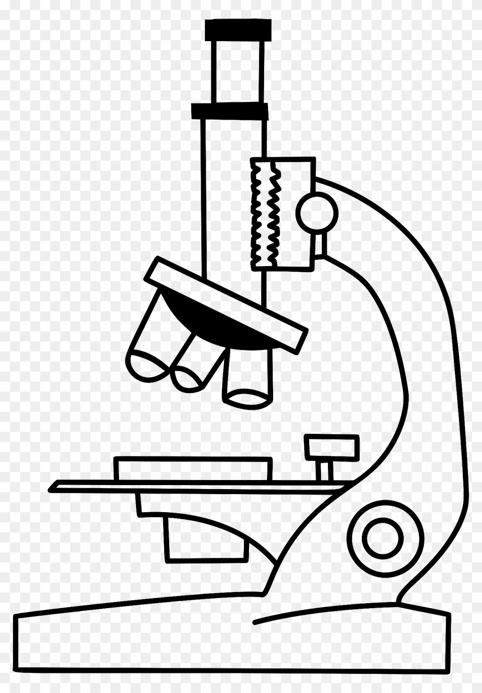 Microscope Black And White Clipart, Bulldozer, Machine Free Png