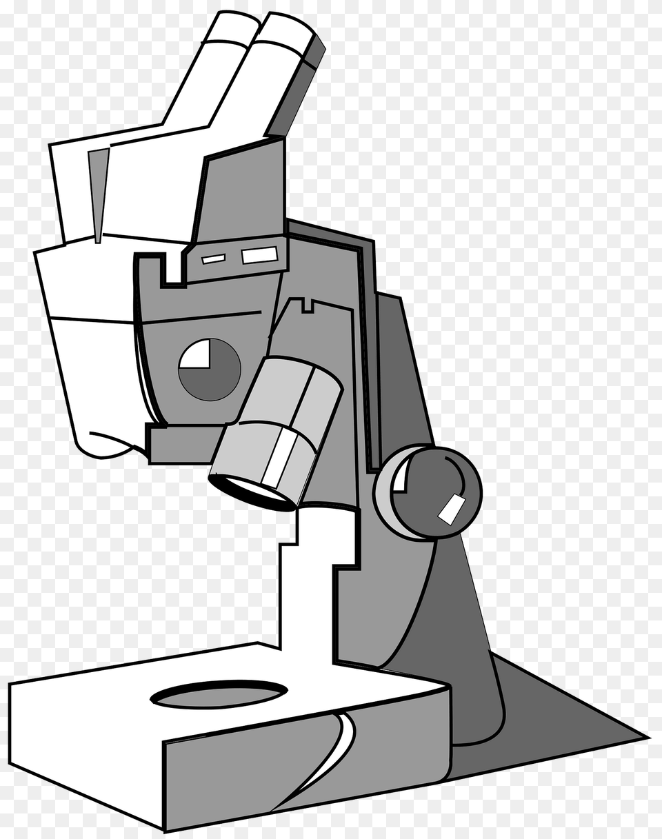 Microscope Grayscale Clipart, Bulldozer, Machine Free Png