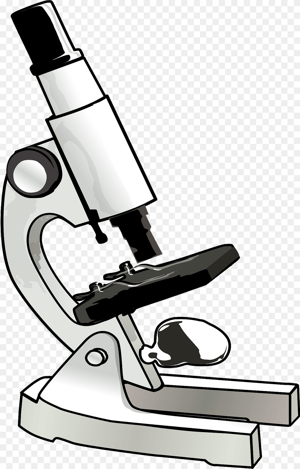 Microscope Grayscale Clipart, Device, Grass, Lawn, Lawn Mower Free Png