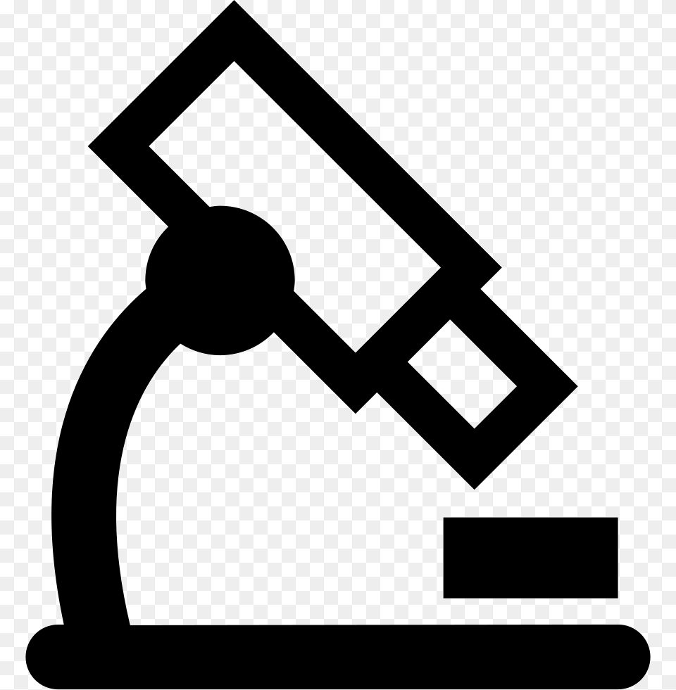 Microscope Of Biology Class Icon Stencil Free Png Download