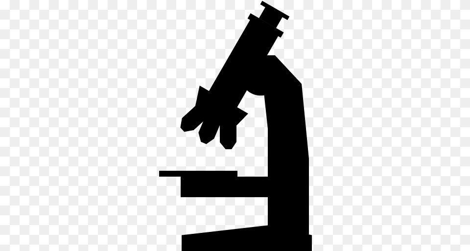 Microscope Pictogram, Gray Free Png