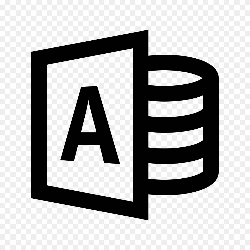 Microsoft Access Icon, Gray Free Png