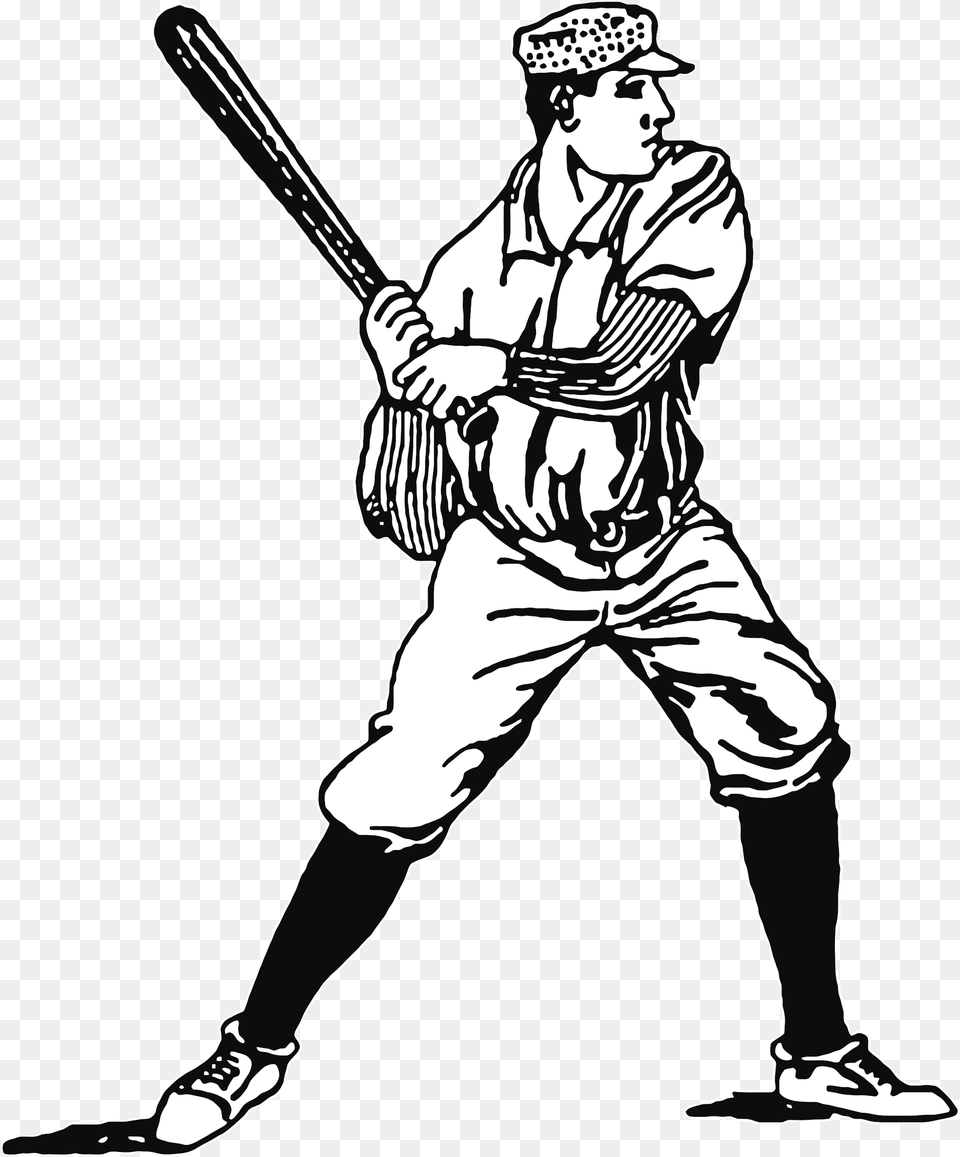 Microsoft Clipart Baseball Player Clipart Vintage Baseball Player, Team Sport, Athlete, Ballplayer, Team Png