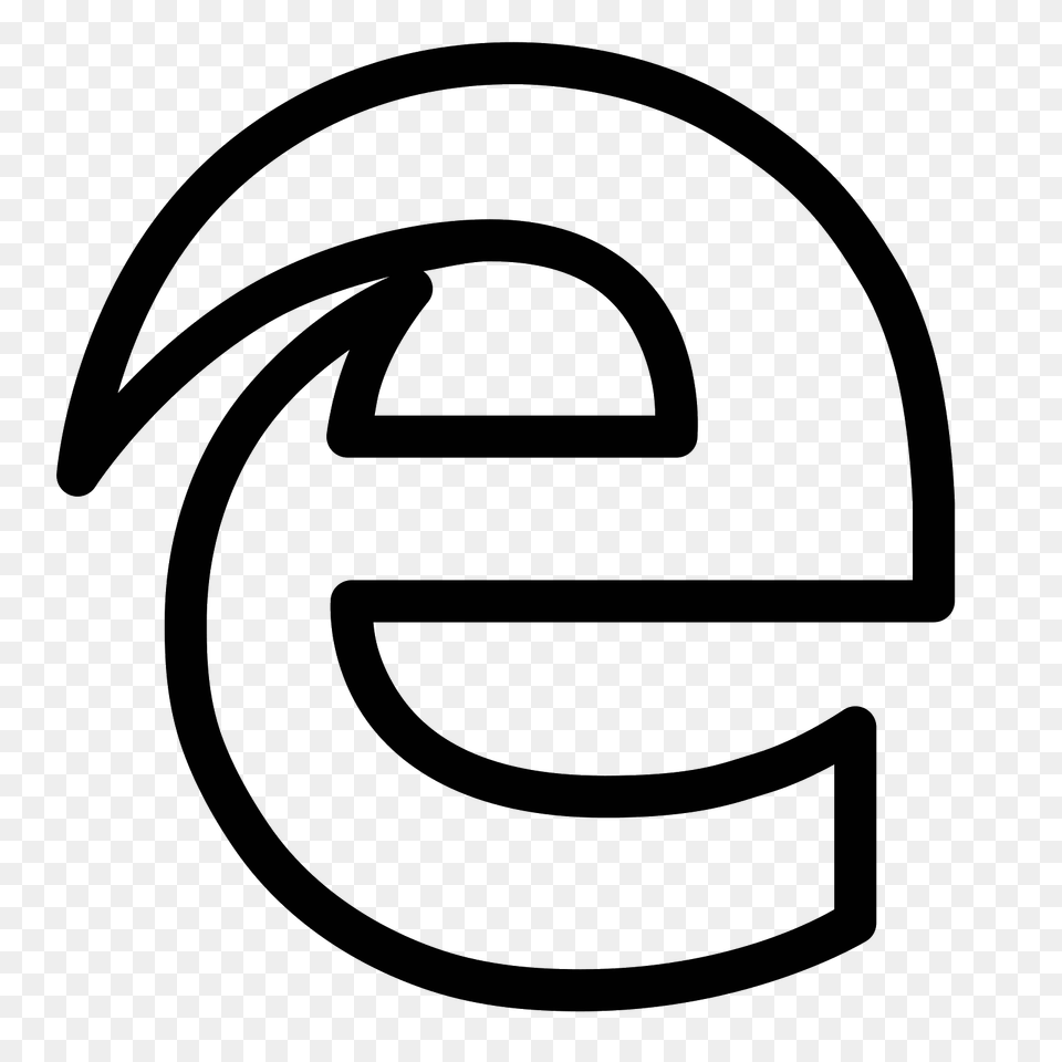 Microsoft Edge Icon, Gray Png