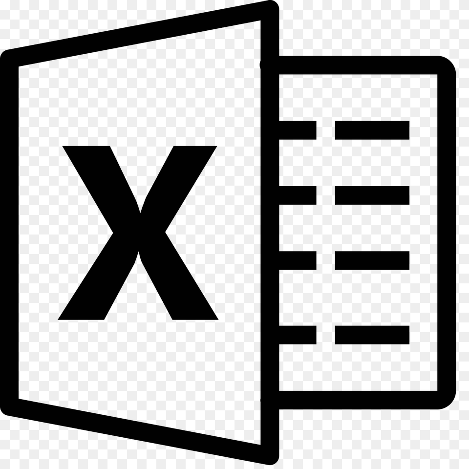Microsoft Excel Icon, Gray Free Transparent Png