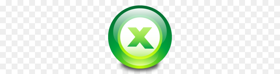 Microsoft Excel Icon, Green, Symbol, Recycling Symbol Png Image