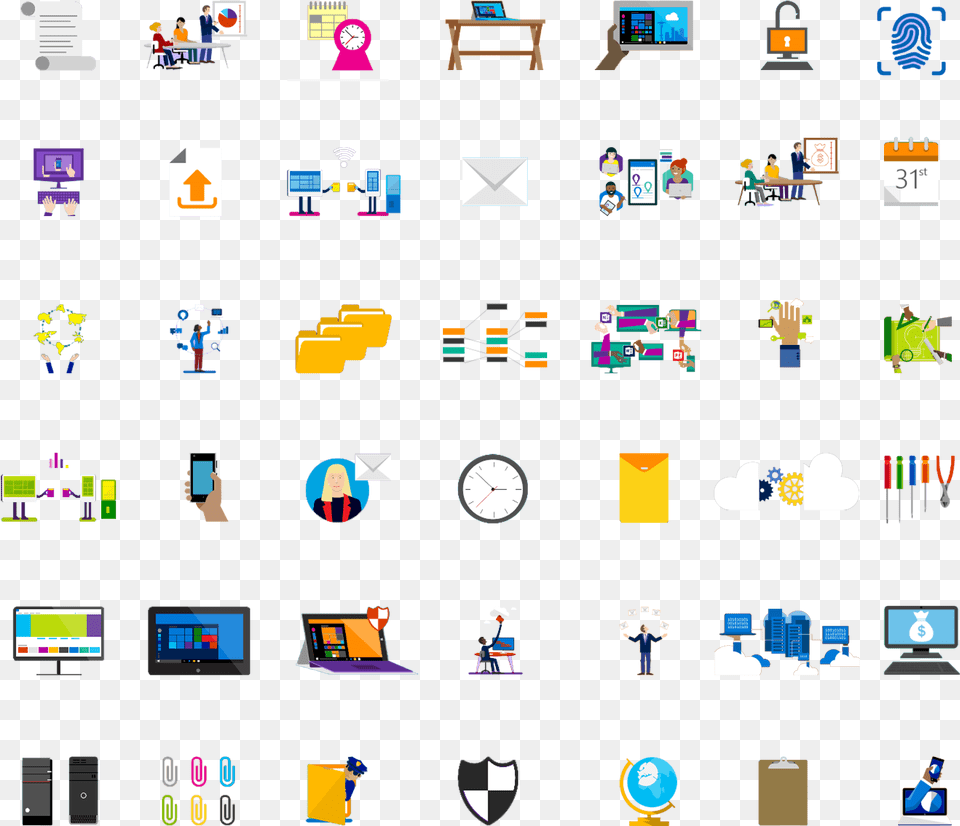 Microsoft Icons, Computer, Electronics, Pc, Person Free Png Download