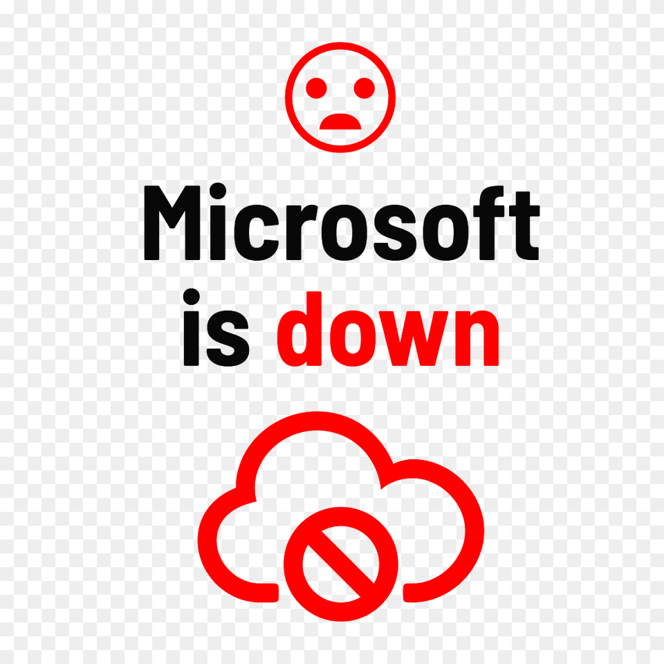 Microsoft Is Down Sign, Logo, Advertisement, Poster Free Png Download