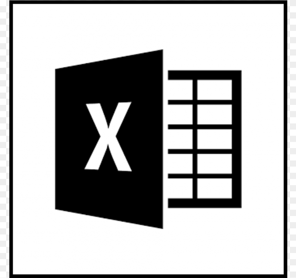 Microsoft Office Logo Black And White, Stencil, Symbol, Text Png