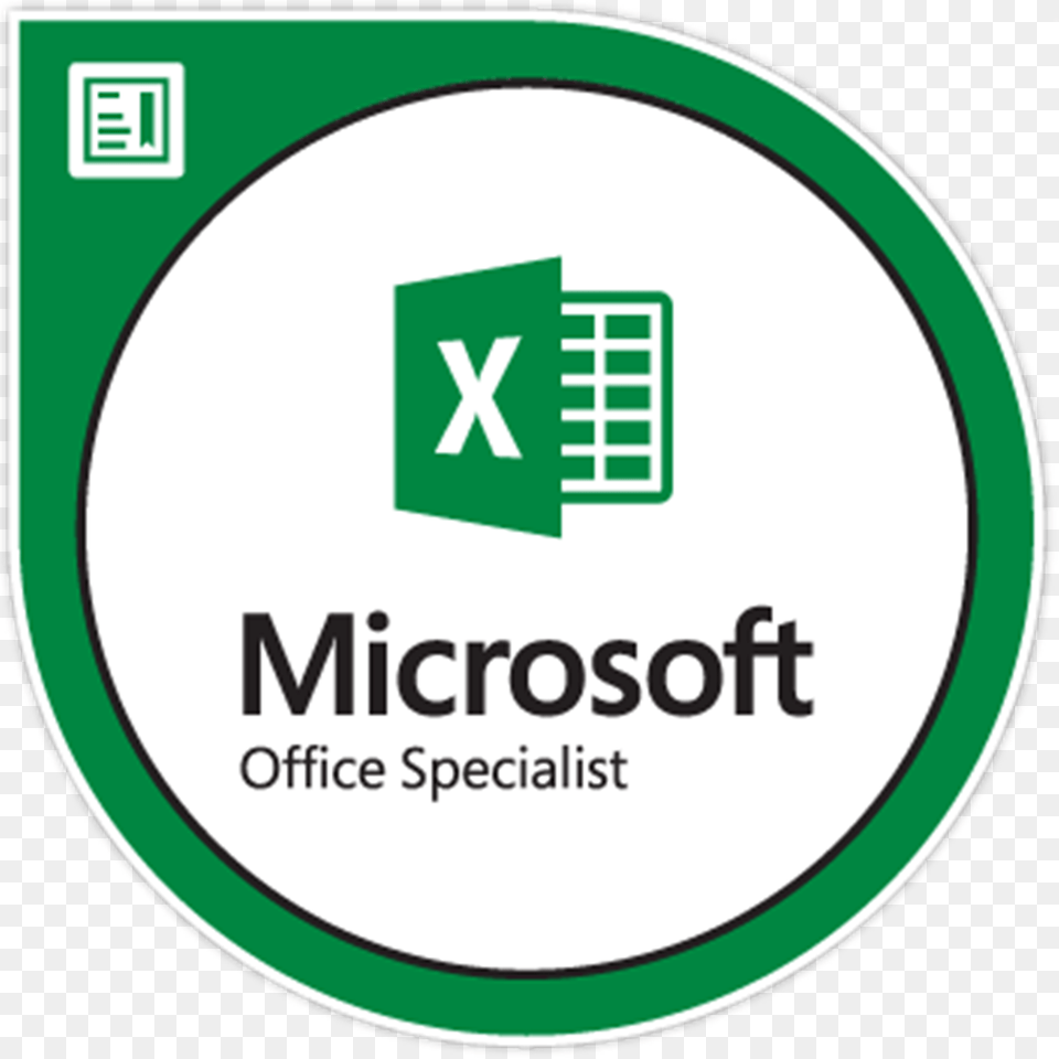 Microsoft Office Specialist Excel, Logo, Sticker, Disk Free Transparent Png