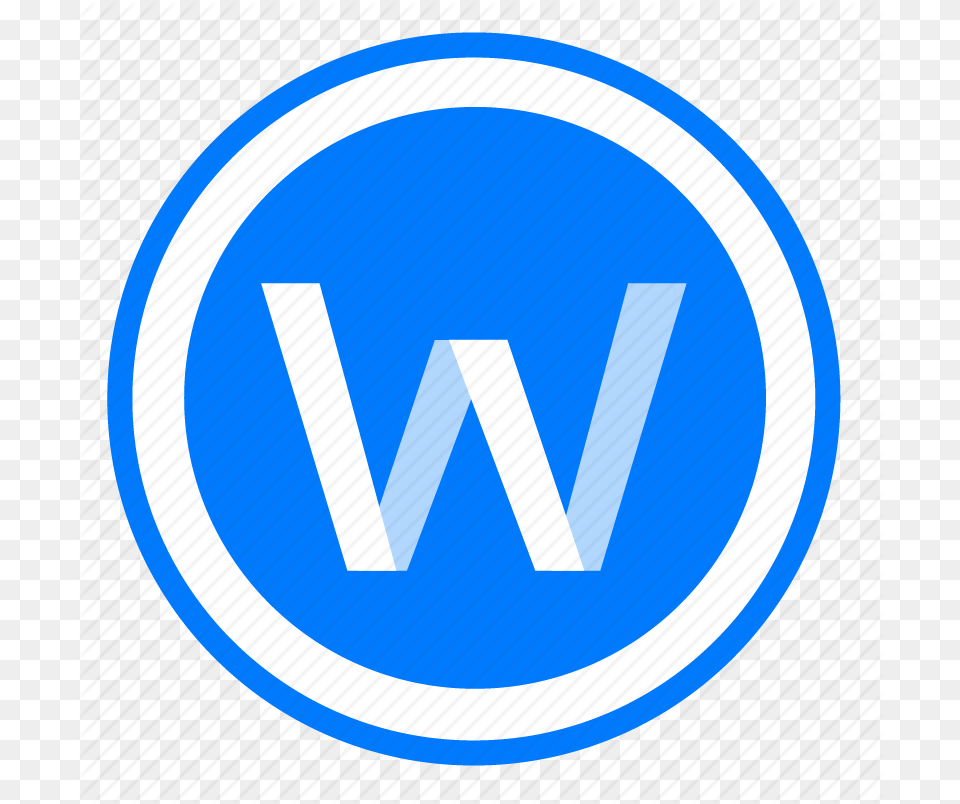 Microsoft Office Word Icon Download On Iconfinder Icon Word Flat Circle, Logo, Sign, Symbol Png