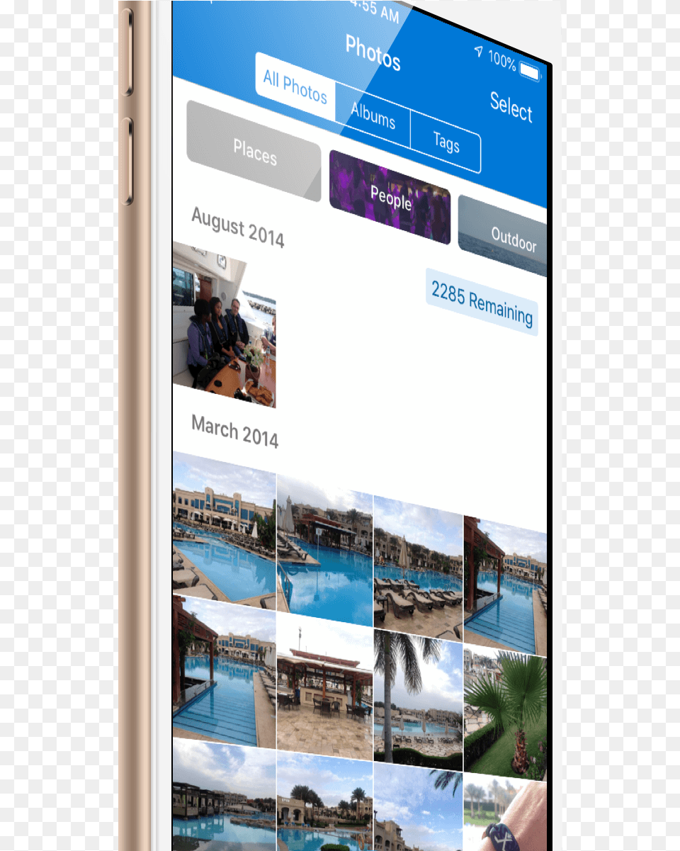 Microsoft Onedrive Update For Ios Brings Improved Photo Smartphone, Person, Water, Pool, Swimming Pool Png
