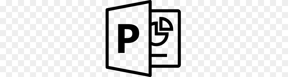 Microsoft Powerpoint Icon, Gray Free Png Download