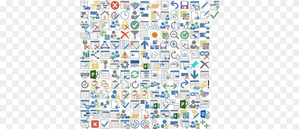Microsoft Project Icon Microsoft Office Ribbon Icon, Art, Collage, Qr Code, Pattern Free Transparent Png
