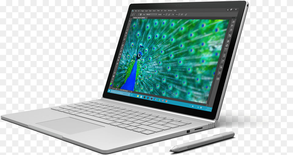 Microsoft Surface Book Shown With Surface Pen Laptop With Gtx, Computer, Electronics, Pc, Surface Computer Free Png