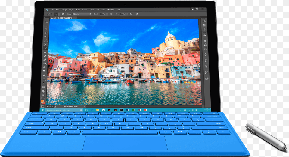 Microsoft Surface Pro 4 Blue Microsoft Surface Pro 4 256gb Intel Core, Pc, Computer, Electronics, Laptop Png