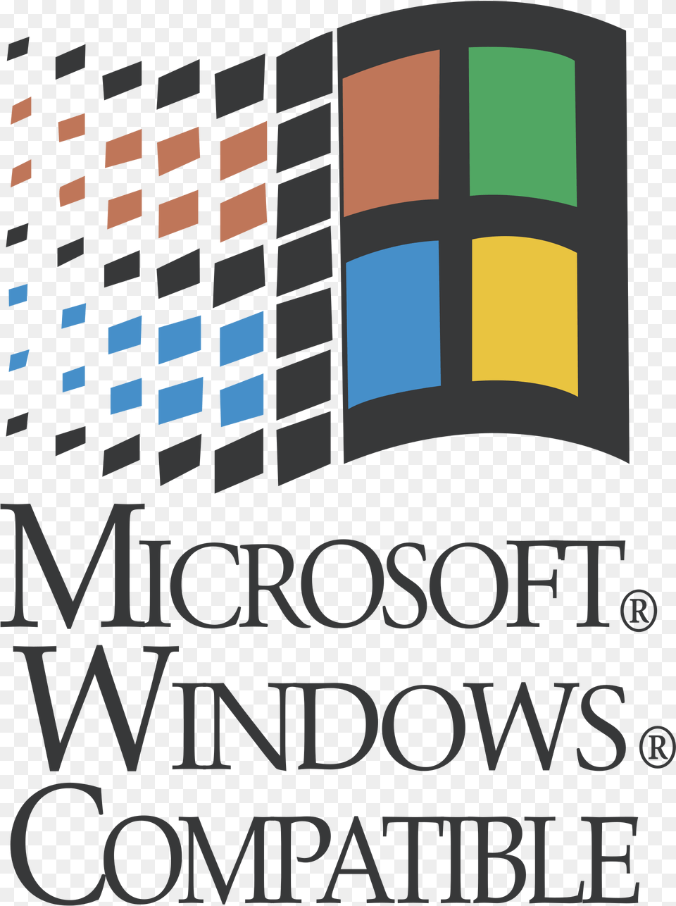 Microsoft Windows Compatible Logo Transparent Windows 95 Start Icon, City, Art Free Png Download