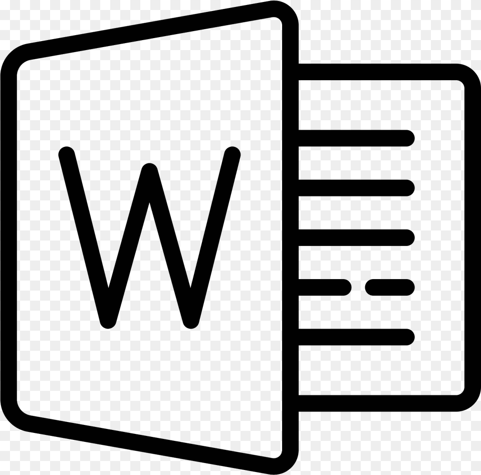 Microsoft Word Icon Microsoft Word Logo White, Gray Free Transparent Png