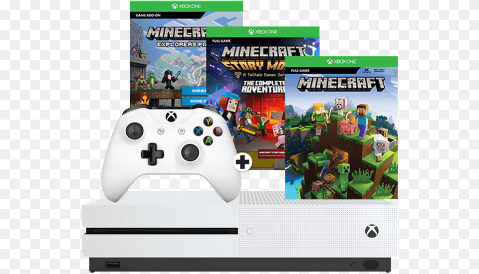 Microsoft Xbox One S 500 Gb Minecraft Minecraft Minecraft 114 For Electronics, Person Free Png Download