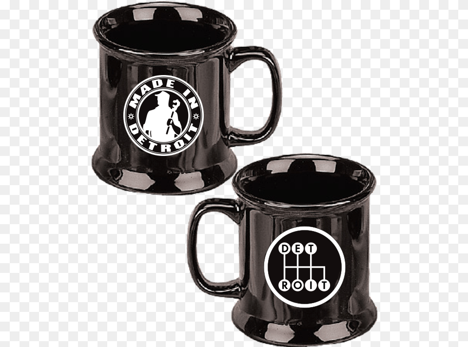 Mid Amp Shifter Coffee Mug Made In Detroit, Cup, Stein, Beverage, Coffee Cup Png Image