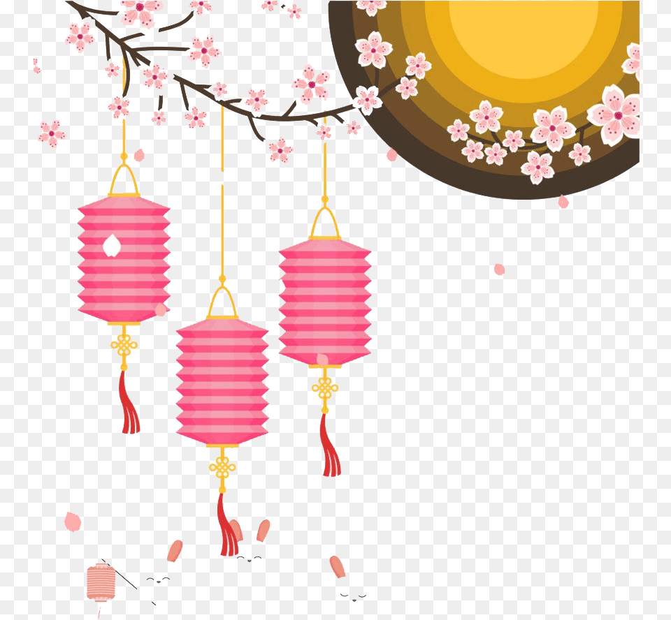 Mid Autumn Festival Download Arts Lantern Clip Art For Chinese New Year, Lamp, Flower, Plant Png