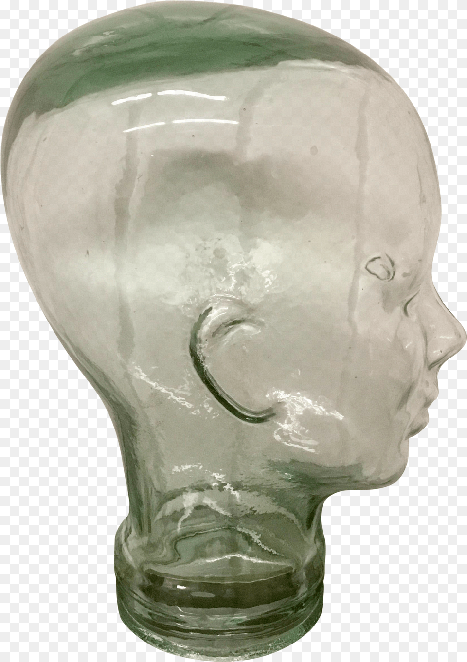 Mid Century Coke Bottle Green Glass Mannequin Head Glass Free Png Download