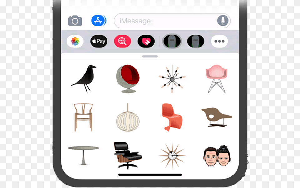 Mid Century Emojis, Chair, Furniture, Person, Animal Png Image