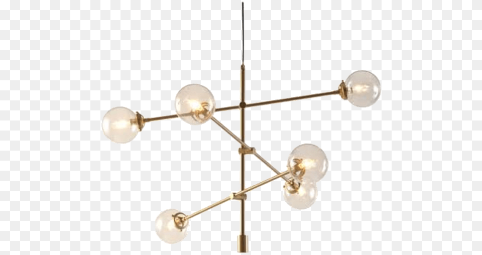 Mid Century Gold Chandelier Modern, Lamp Png