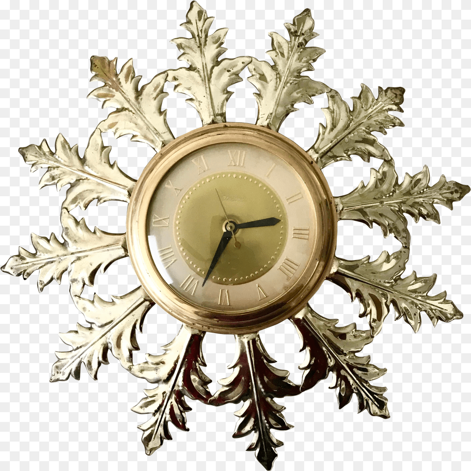 Mid Century Gold Clock Solid Free Png