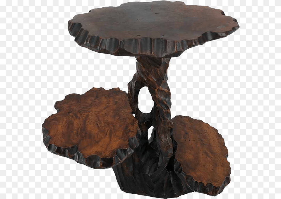 Mid Century Live Edge Wood Side Table Plant Stand Coffee Table, Furniture, Coffee Table Png Image