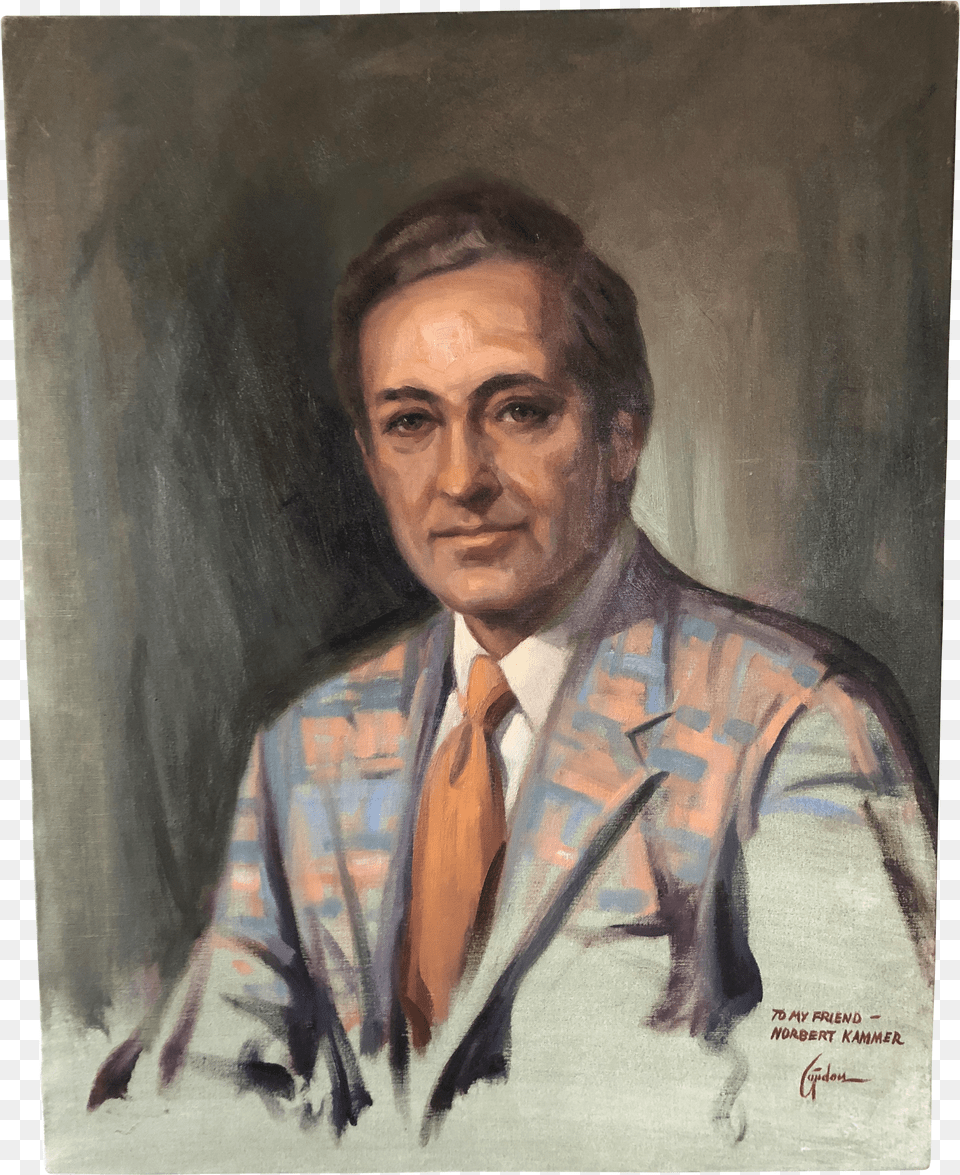 Mid Century Stanley Gordon Oil Portrait Portrait Free Png Download