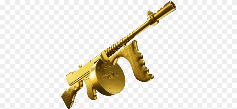 Midas Drum Gun Gold Drum Gun Fortnite, Firearm, Rifle, Weapon, Machine Gun Free Transparent Png