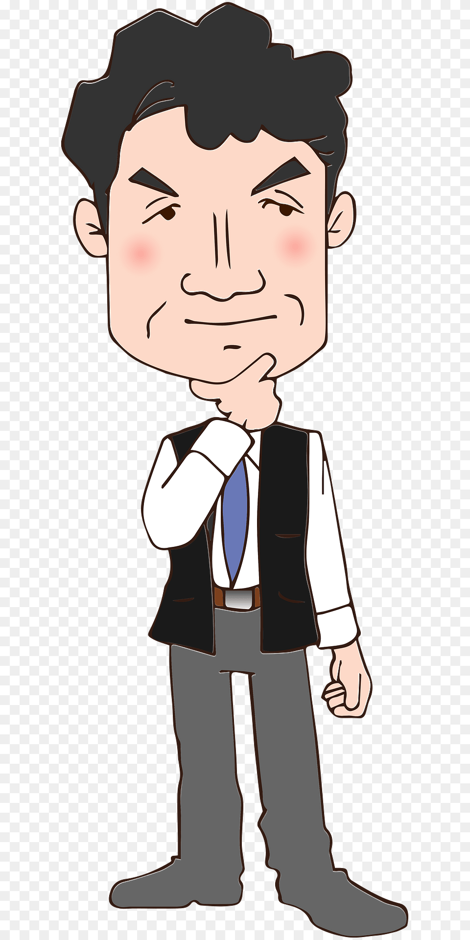 Middle Aged Man Clipart, Person, Face, Head, Formal Wear Png Image