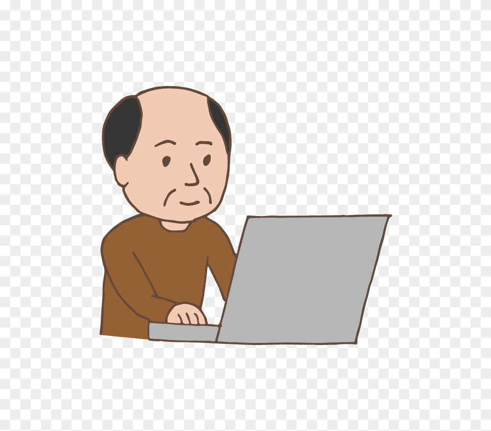 Middle Aged Man Using Laptop Illust Net, Reading, Portrait, Photography, Person Free Transparent Png