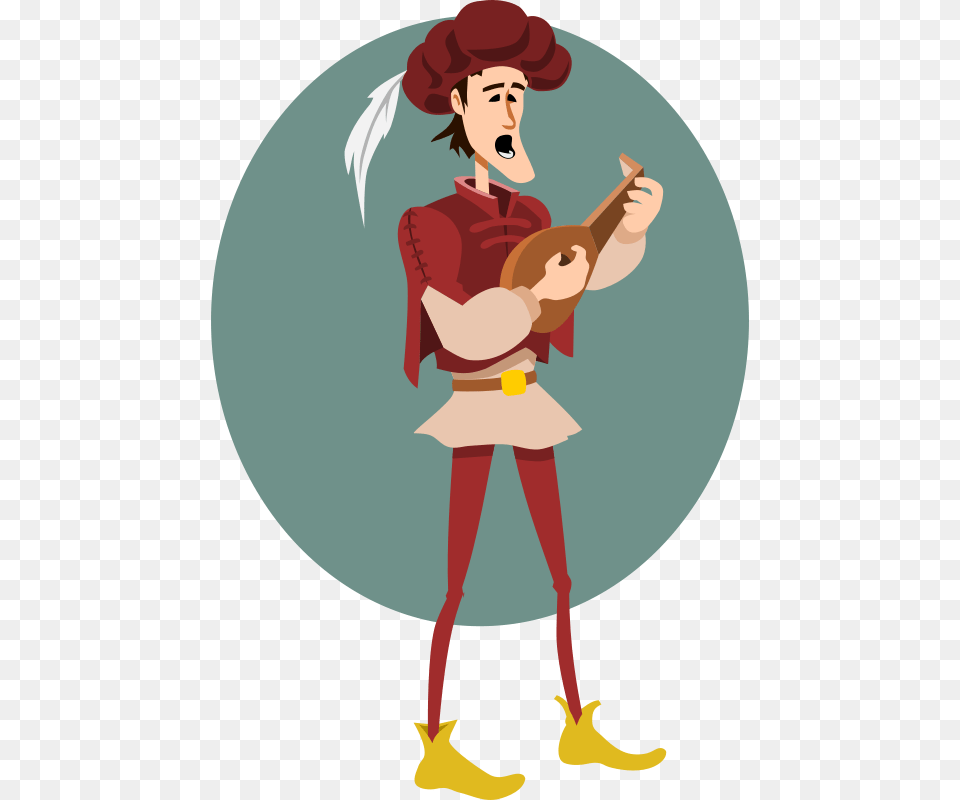 Middle Ages Musician Clip Art, Person, Cartoon, Face, Head Free Png