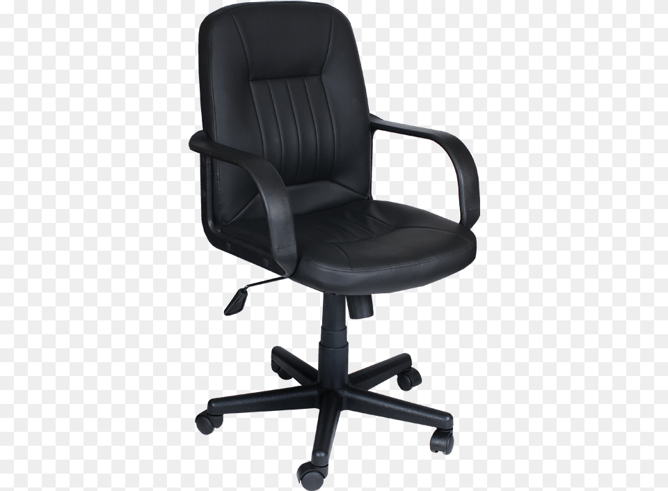 Middle Back Ergonomic Desk Computer Office Pu Swivel, Chair, Furniture, Cushion, Home Decor Free Png